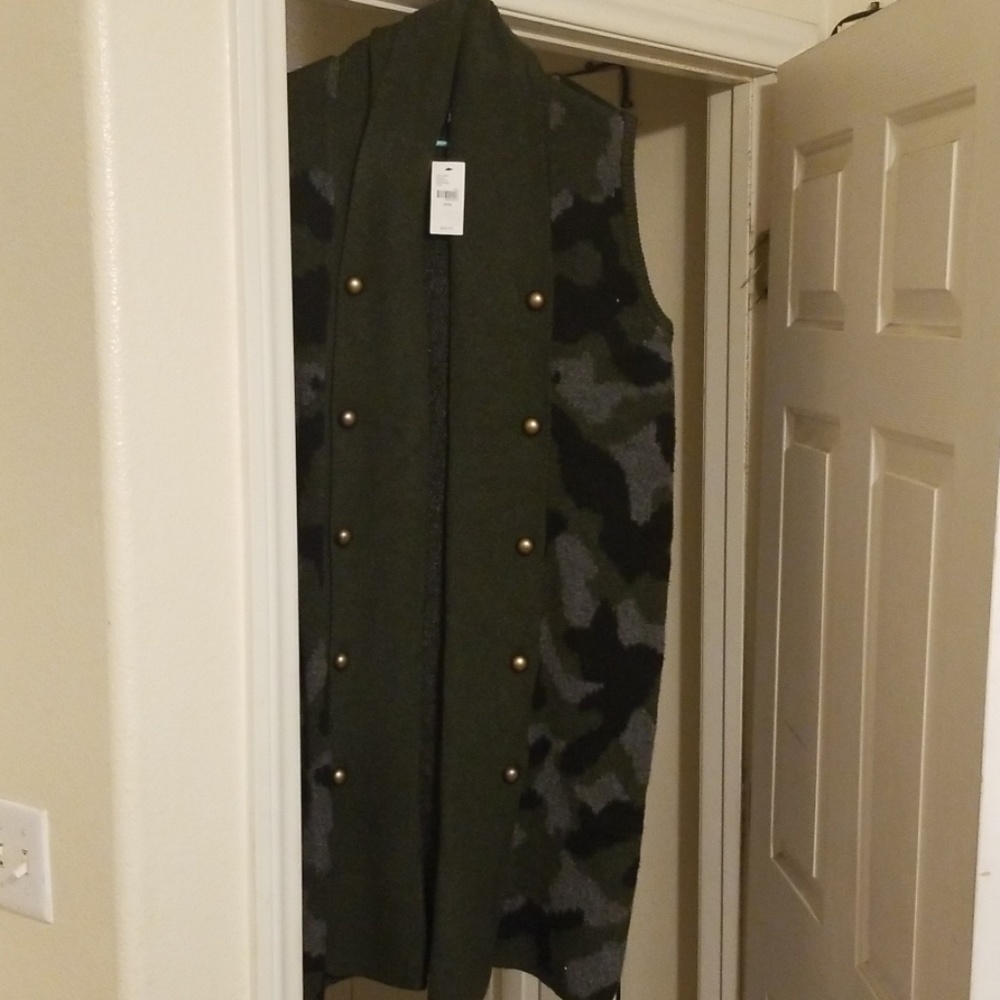 Long sweater cardigan camouflage  14/16